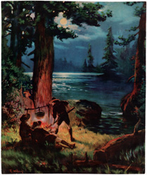 Vintage calendar art: camping, wildlife, etc.